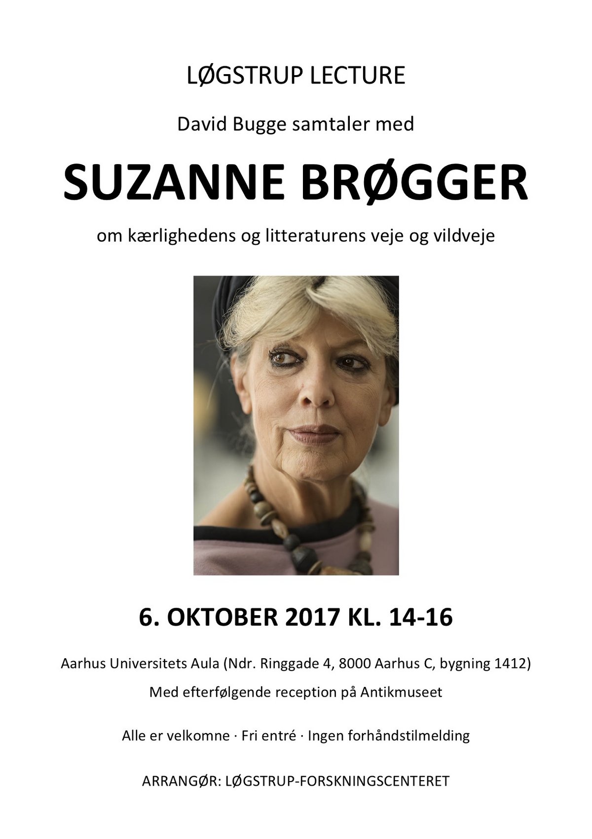 Løgstrup Lecture 2017: Suzanne Brøgger